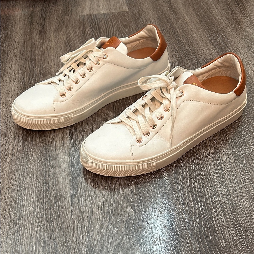Good Man Brand Legend London Sneaker in white with camel detail